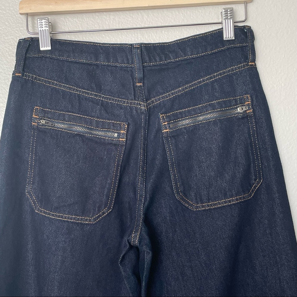 Banana Republic High-Rise Wide-Leg Zipper Pocket Alder Wash Jean 25 Regular NWT - Picture 8 of 10